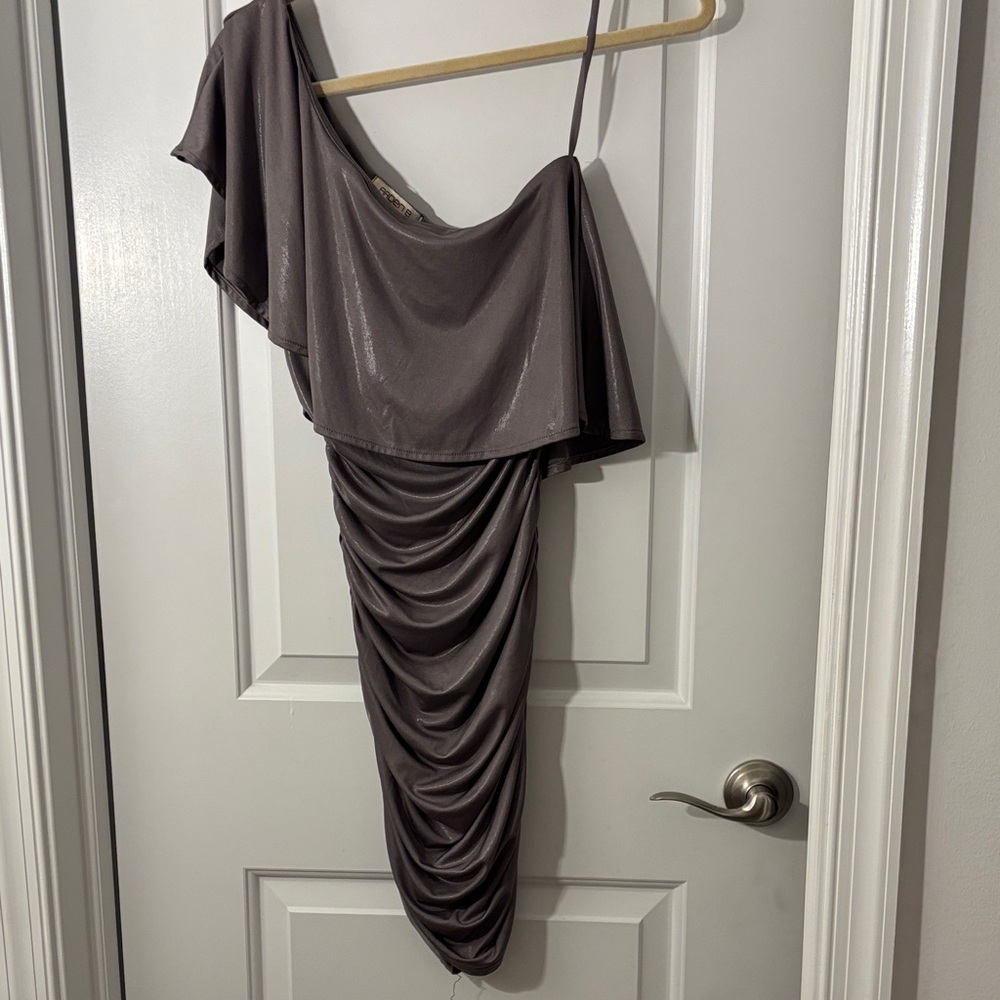 Arden B One-Shoulder Metallic Dress Y2K